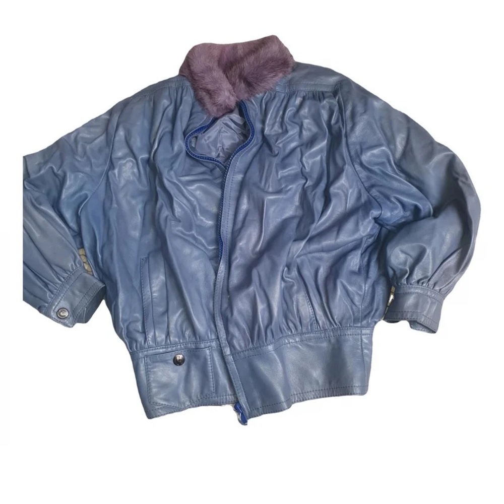ISO *Do not buy* Dior Blue Leather Bomber